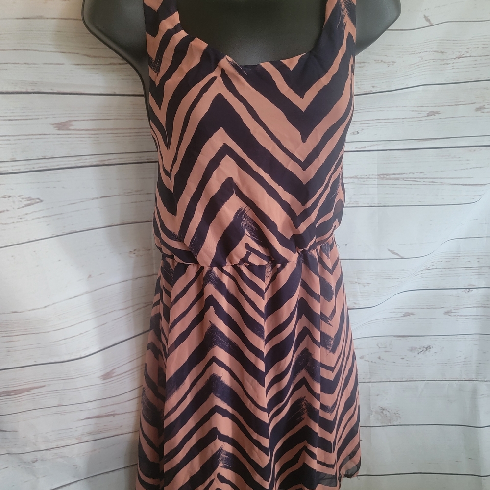 Black Rainn Pink and Black Patterned Dress